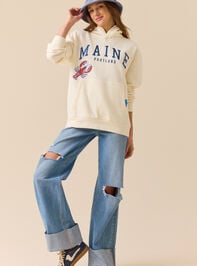 Maine Sailboat Hoodie Detail 3 - TULLABEE