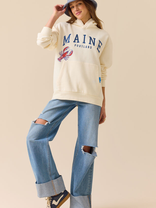 Maine Sailboat Hoodie Detail 3 - TULLABEE