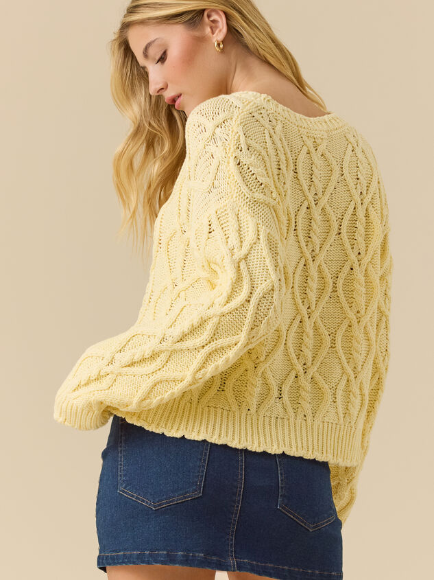 Deanna Cable Sweater Detail 3 - TULLABEE