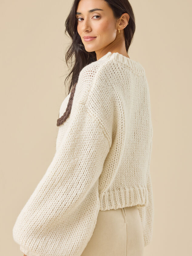 Jayda Rope Bow Pullover Detail 5 - TULLABEE