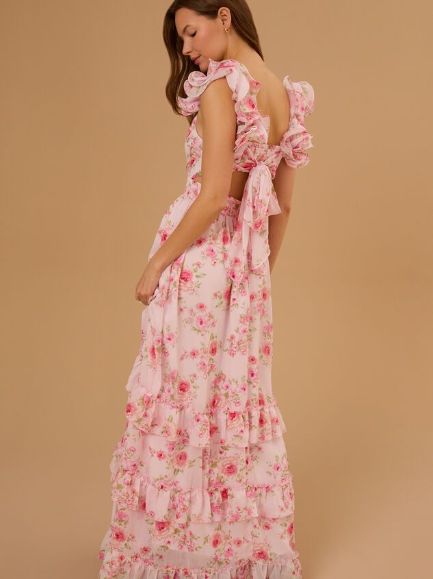 Faerin Floral Maxi Dress Detail 4 - TULLABEE