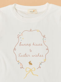 Bunny Kisses & Easter Wishes Tee Detail 2 - TULLABEE