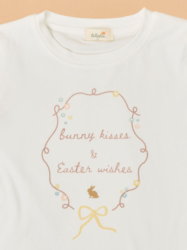 Bunny Kisses & Easter Wishes Tee Detail 2 - TULLABEE