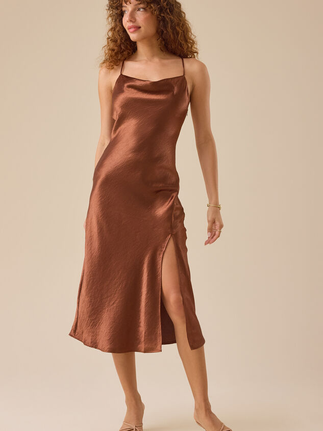 Andrea Satin Maxi Dress - TULLABEE