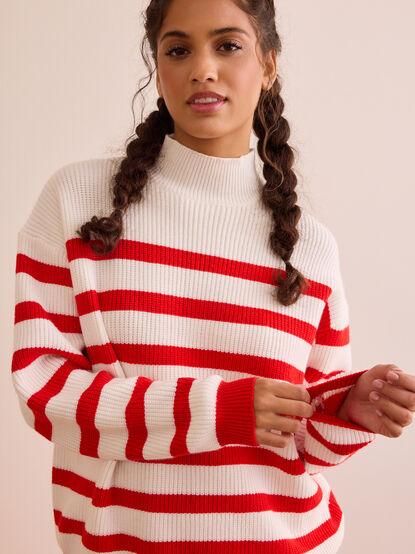 Studio Stride Mockneck Sweater - TULLABEE