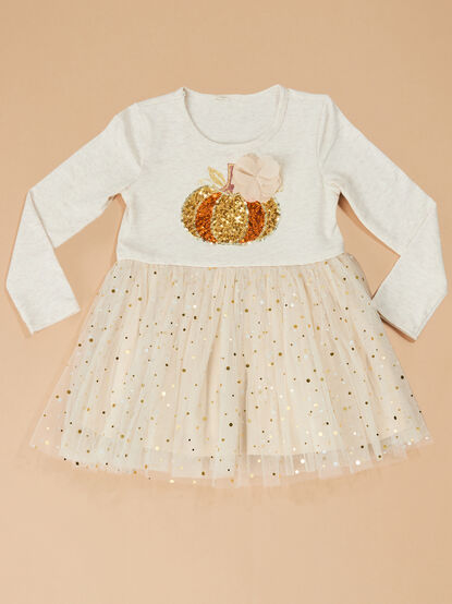 Pumpkin Glitz Dress with Legging Set - TULLABEE