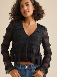 Wrennie Ruffle Mesh Top Detail 3 - TULLABEE