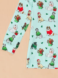 Festive Pups Lounge Set Detail 3 - TULLABEE