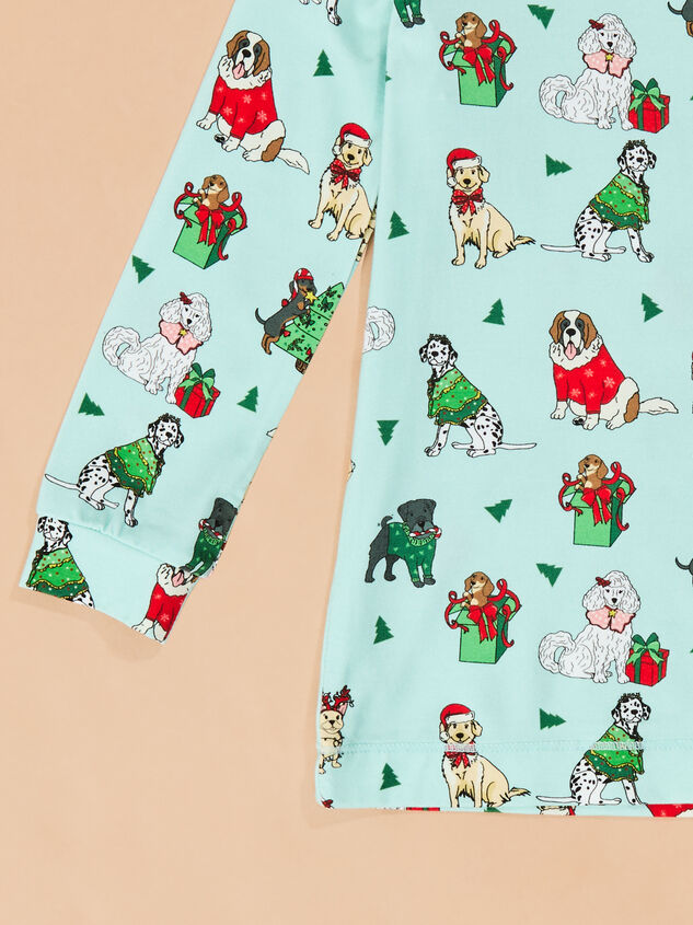 Festive Pups Lounge Set Detail 3 - TULLABEE