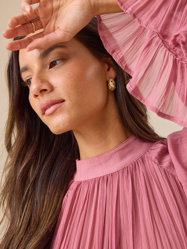 Odette Chiffon Ruffle Top Detail 3 - TULLABEE