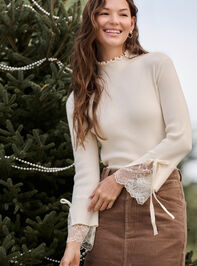 Sierra Lace Mock Neck Top - TULLABEE