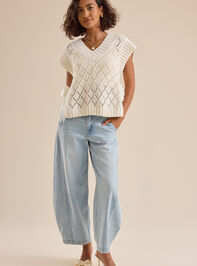 Zayla Cable Knit Vest Detail 3 - TULLABEE
