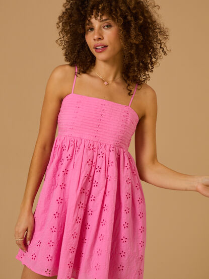 Janna Eyelet Mini Dress - TULLABEE