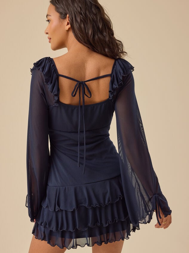 Skye Mesh Mini Dress Detail 2 - TULLABEE