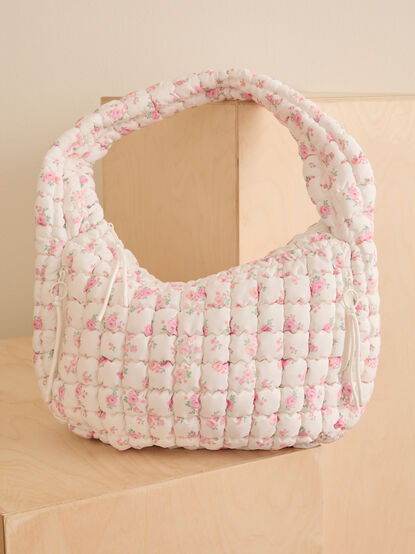 Proficient Floral Quilted Puffer Shoulder Bag - TULLABEE