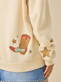 Cowgirl Christmas Icon Hoodie Detail 7 - TULLABEE