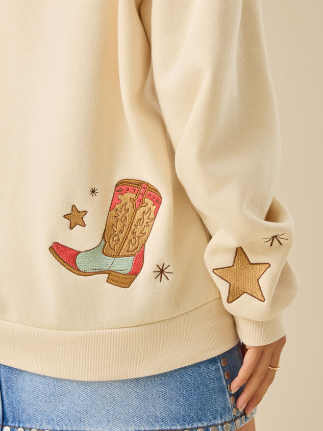 Cowgirl Christmas Icon Hoodie Detail 7 - TULLABEE