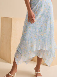 Winona Floral Midi Skirt Detail 2 - TULLABEE