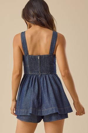 Ava Denim Romper - Altar'd State - 