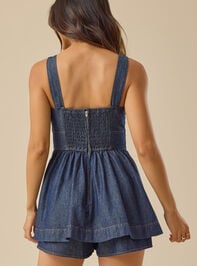 Ava Denim Romper Detail 5 - TULLABEE