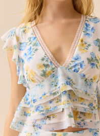 Emmalyn Floral Ruffle Top Detail 4 - TULLABEE