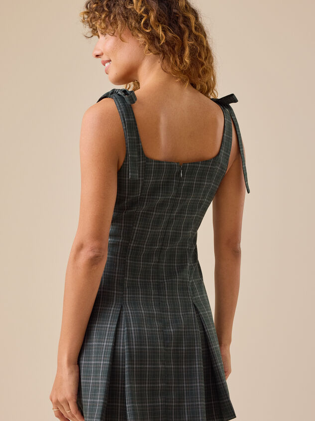 Chanley Plaid Mini Dress Detail 6 - TULLABEE