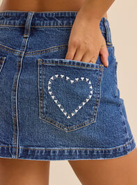 Amora Embroidered Mini Skirt Detail 2 - TULLABEE