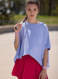 Play It Cool Crop Tee Detail 2 - TULLABEE