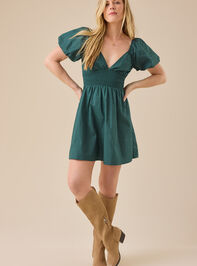 Laurenna Puff Sleeve Mini Dress Detail 3 - TULLABEE