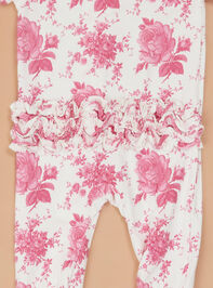 Vintage Roses Ruffle Footie Detail 3 - TULLABEE