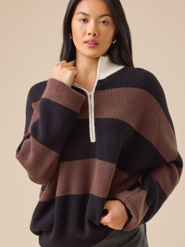 Piper Striped Pullover Detail 2 - TULLABEE