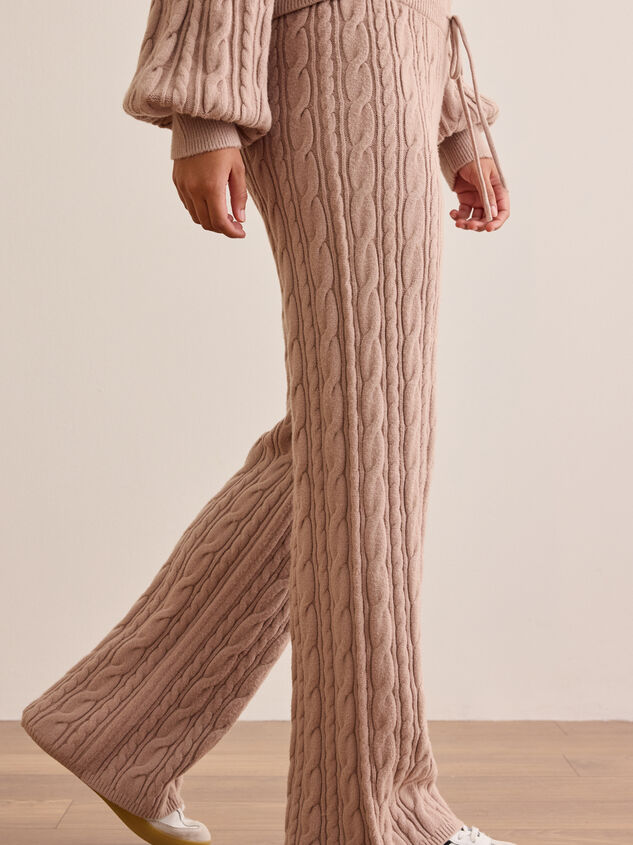 Dreamline Cable Knit Pant Detail 4 - TULLABEE