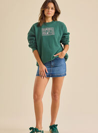 Let's Escape Embroidered Sweatshirt Detail 3 - TULLABEE