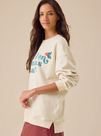 Put It On Santa's Tab Mama Sweatshirt Detail 3 - TULLABEE
