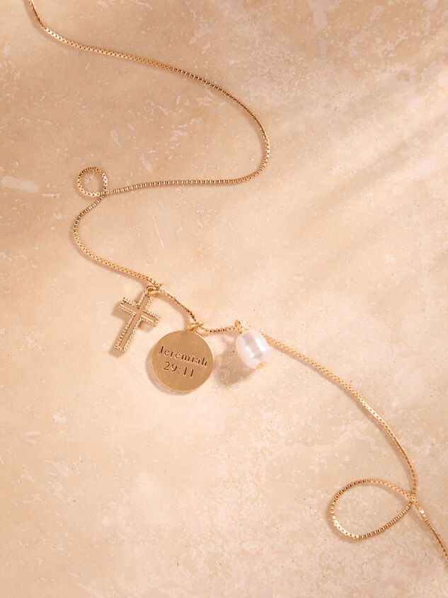 Jeremiah 29:11 Cross Necklace Detail 3 - TULLABEE