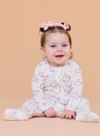 Bubbly Whale Ribbed Footie - TULLABEE