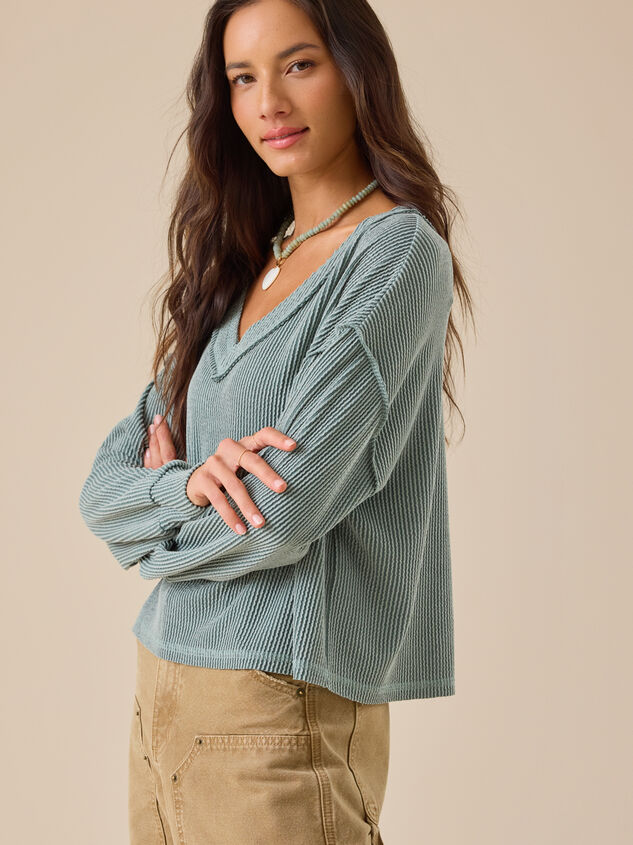Layne Ribbed Top Detail 4 - TULLABEE
