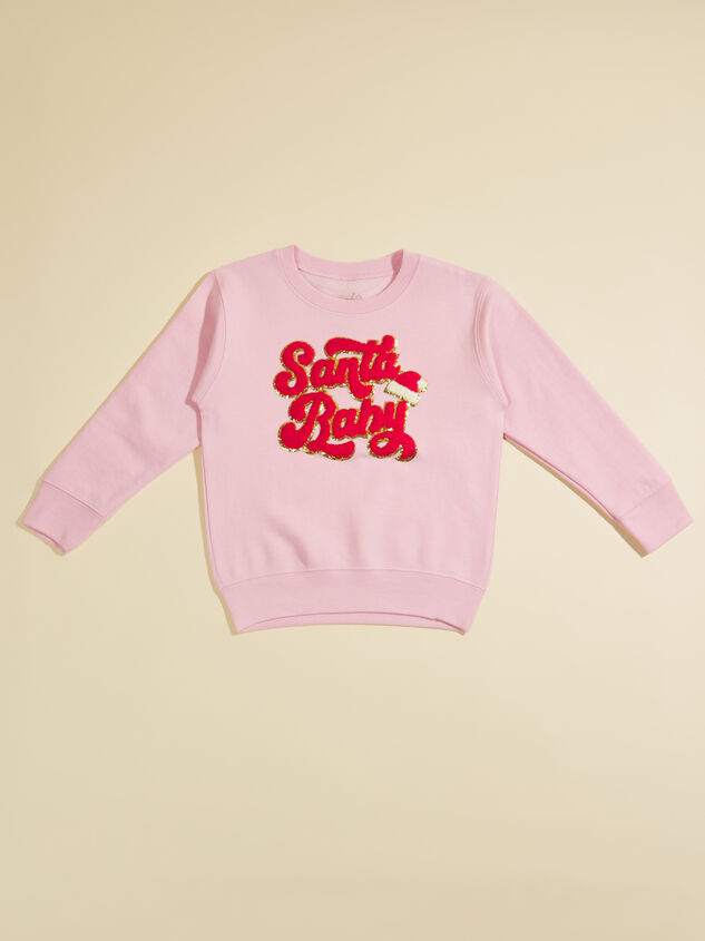 Santa Baby Patch Sweatshirt Detail 2 - TULLABEE