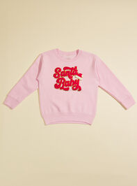 Santa Baby Patch Sweatshirt Detail 2 - TULLABEE