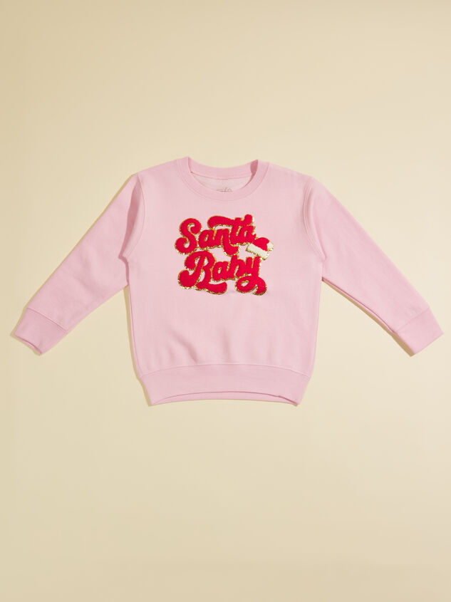 Santa Baby Patch Sweatshirt Detail 2 - TULLABEE