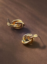 18K Gold Twisted Dangle Earrings - TULLABEE