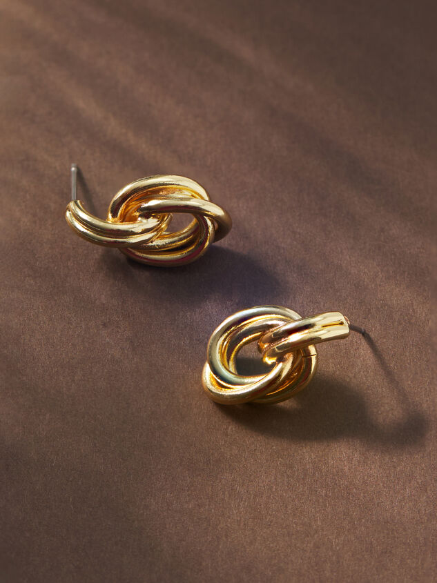 18K Gold Twisted Dangle Earrings - TULLABEE