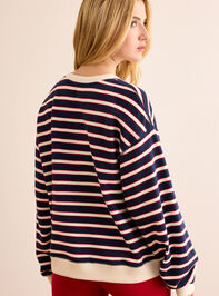 Lodge Day Striped Pullover Detail 5 - TULLABEE