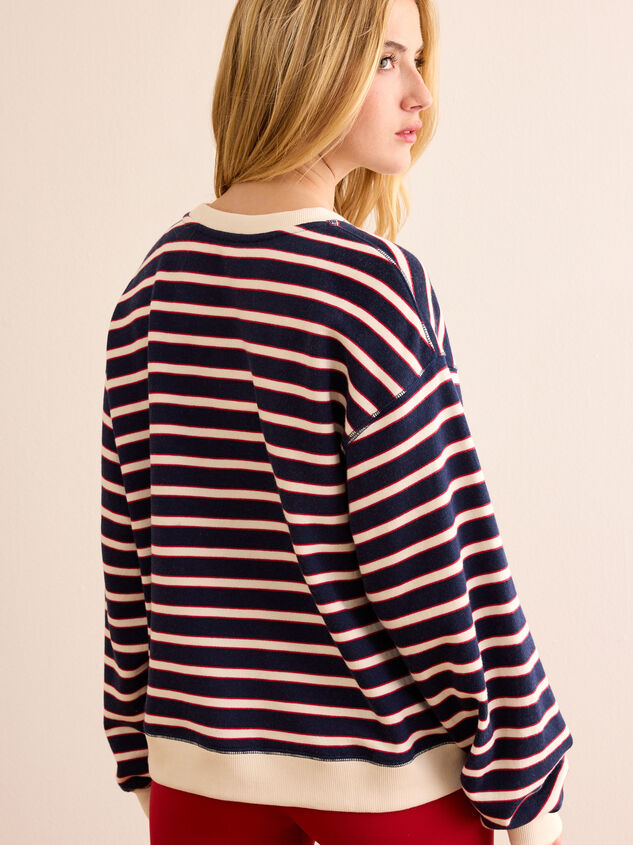 Lodge Day Striped Pullover Detail 5 - TULLABEE