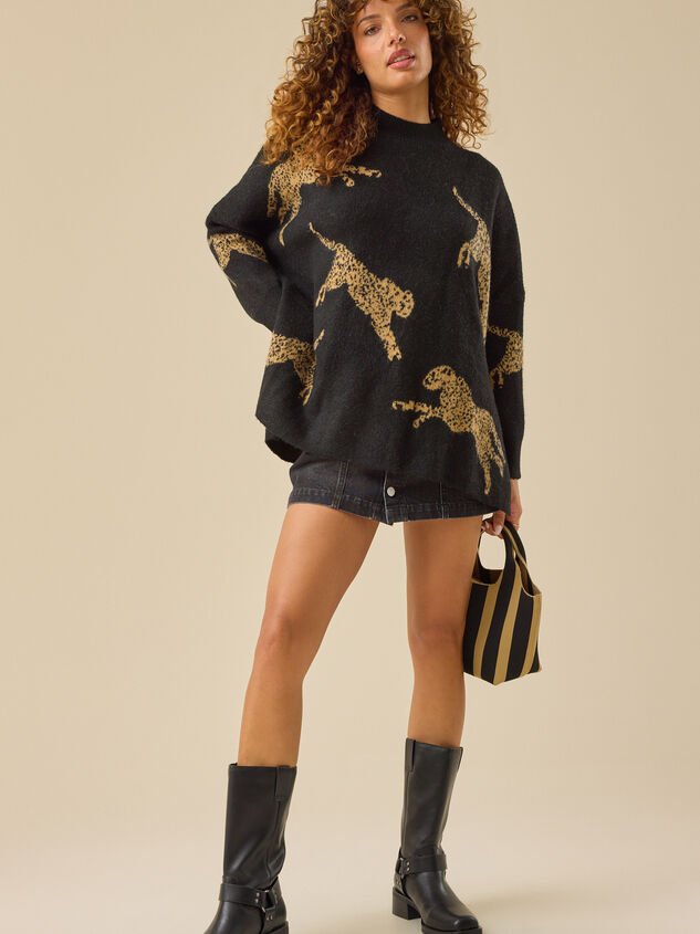 Raven Leopard Sweater Detail 2 - TULLABEE