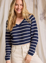 Mila Stripe Sweater Detail 2 - TULLABEE
