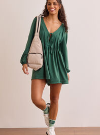 Off-Duty Long Sleeve Romper - TULLABEE