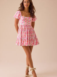 Collie Floral Mini Dress Detail 2 - TULLABEE