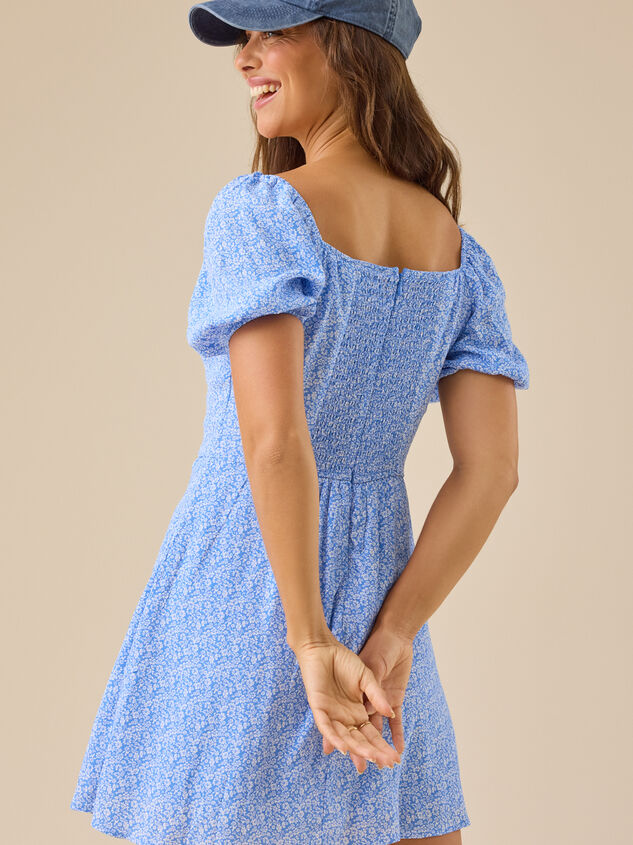 Mariah Floral Mini Dress Detail 4 - TULLABEE