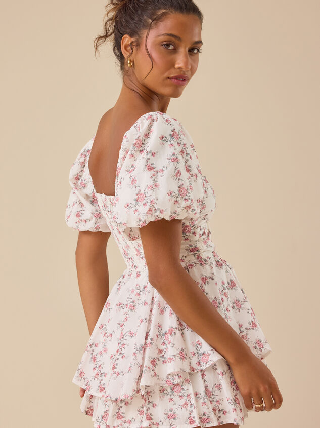 Melanie Puff Sleeve Romper Detail 6 - TULLABEE